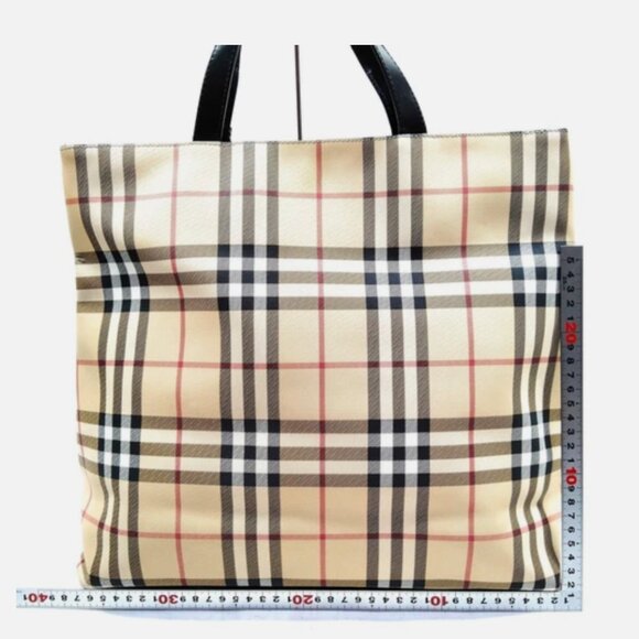 Burberry London Tote Bag Brown PVC - Picture 2 of 9